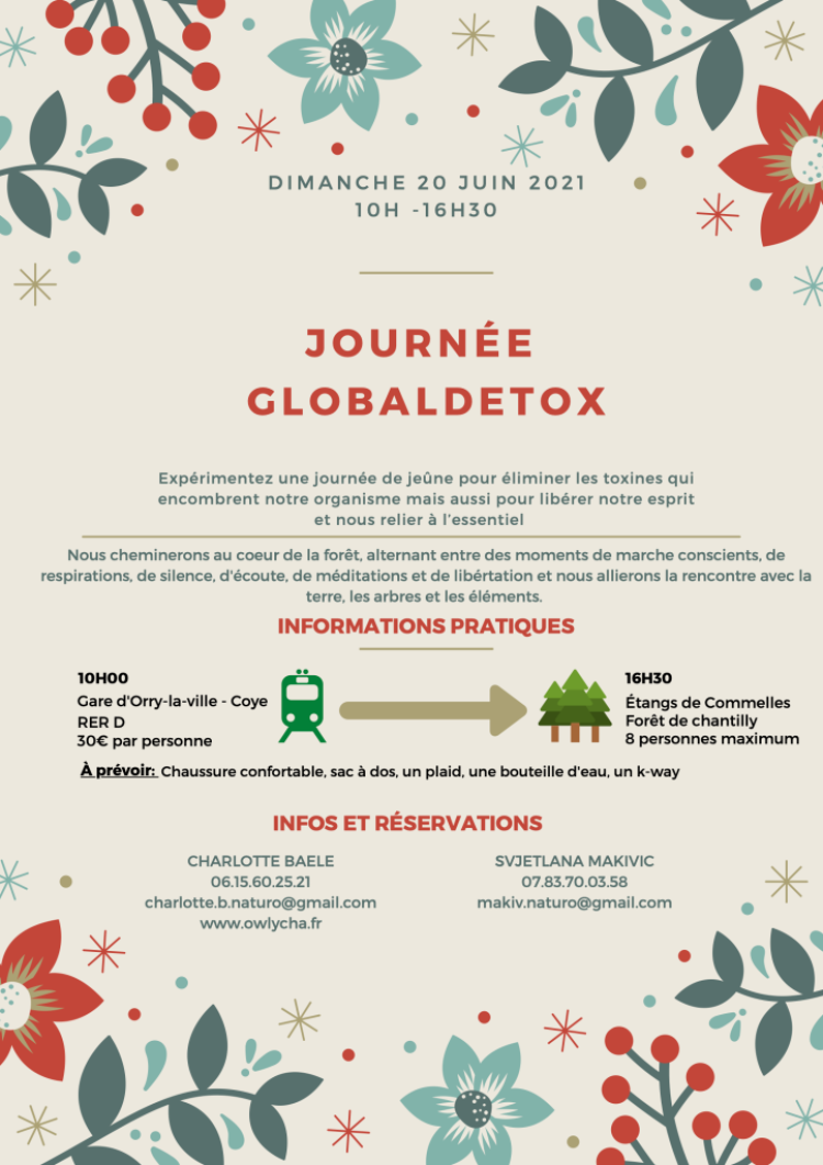 Journée Global Détox dans la forêt de Coye, le dimanche 20 juin 2021 avec Charlotte Baele et Svjetlana Makivic